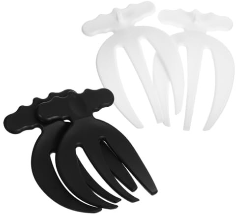 Zerodeko 4 Pièces 3 Griffes Fourchettes De Serveur À Salade Manipulées Mains De Salade Fourchettes À Salade Griffes De Salade Fourchettes À Mélanger Les Fruits Et Légumes Cuillères De