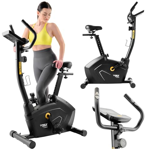TREX SPORT Heimtrainer Fahrrad TX-550MB HYPER | Hometrainer Fahrrad |Pulssensoren, extrem leises Magnetbremssystem mit 16 Widerstandsstufen, 10 Sitzhöhen, 120 kg belastbar