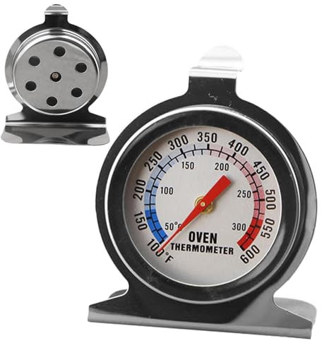 Termometro da frigorifero, termometro analogico, indicatore della temperatura del forno in acciaio inox per frigorifero, congelatore, congelatore, frigorifero vino, ideale per ristoranti cucine