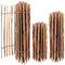 Aquagart Clôture de jardin en lattis - Hauteur : 50 cm - 120 cm de haut - Distance entre les lattes : 3 à 5 cm - Clôture de jardin en noisetier - Clôture en bois durable avec pinces (noisetier 120 cm,