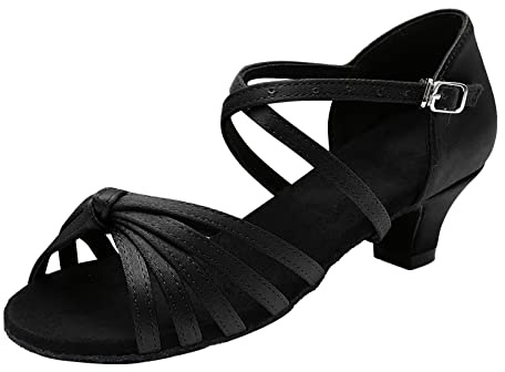 Damen Pumps elegant und bequem rosa, Pumps Damen Schwarz Elegant Blockabsatz Riemchenpumps Spangenpumps Slingback Latein High Heels Bequem Spitze Sandalen Tanzschuhe mit Absatz Silber Slingpumps