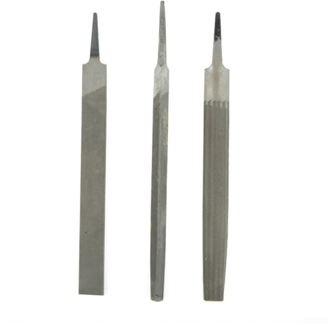 Limes professionnelles en acier de 15,2 cm pour métal et bois, rondes, demi-rondes, triangulaires, carrées, plates (lime carrée)