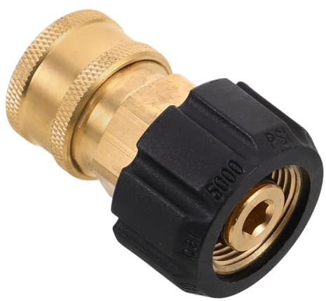 BAZEITFLOW Adattatore Femmina per Idropulitrice a Innesto Rapido 3/8 Filettatura Interna M22 14Mm Raccordo per Tubo Flessibile ad Alta Pressione Compatibile e Lavatrici per Uso Domestico e
