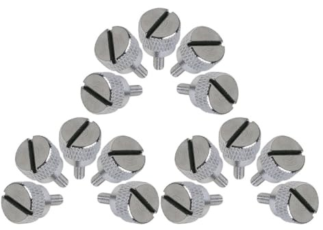 CORHAD 15 Viti a Testa Zigrinata Filettate per Piedino Premistoffa in Metallo Resistente, Accessori di Ricambio per Macchine da Cucire, Set da 15 Pezzi per Uso Domestico e Professionale