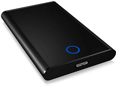 Icy Box IB-273StU3 Externes Gehäuse für 2,5 (6,35 cm) SATA HDD/SSD mit USB 3.0 Anschluss, UASP, SATA III (schwarz)