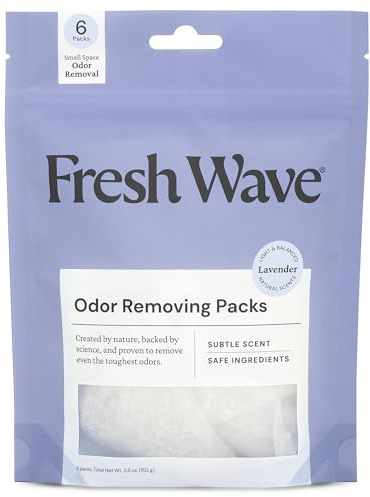 Fresh Wave Lavender Odor Eliminating & Deodorizing Packs | Bag of 6 | Safer Odor Relief for Small Spaces | Natural Plant-Based Odor Eliminator | Odor Absorbers for Home