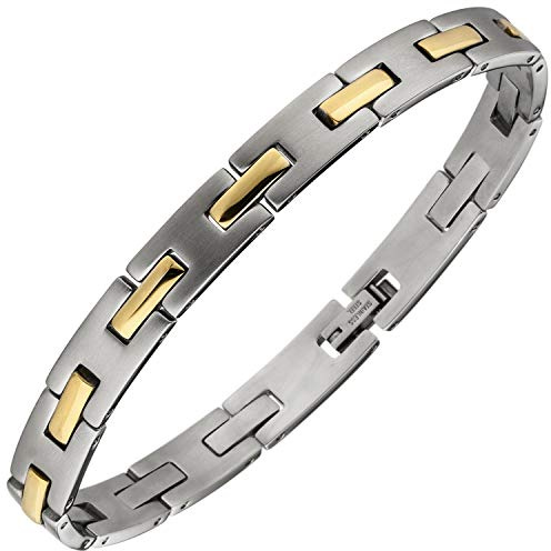 Jobo Herren-Armband aus Edelstahl Bicolor 21 cm