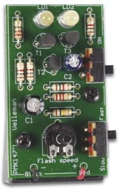 Whadda Kit de soldadura educativa, estroboscopio con dos LED blancos