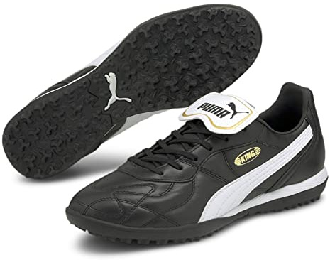 Puma King Cup TT Mens Astro Turf Football Boots Black/White 7 (40.5)