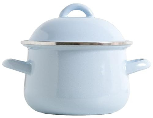 SUNMME Pentola per zuppa Pentola in Ferro Pentola Smaltata Mini Makaron Zuppa Smaltata Doppio Orecchio Addensato Dessert complementare