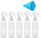 HENGBIRD 5 botellas pulverizadoras con embudo plegable, 200 ml, botella pulverizadora de plástico, botella pulverizadora para plantas, rellenable para cabello, limpieza, plantas, cosméticos