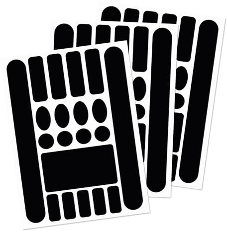PEUTIER 3 Feuilles d'Autocollants de Ruban de Protection de Cadre de Vélo, Protecteur de Base de Vélo Couverture pour Chaîne de Vélo de Montagne Fourche Avant de Cadre Pliant de Vélo de Route (Noir)