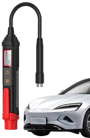 Tuxxjzm Tester per liquido dei freni, tester per liquido dei freni automobilistico, per rilevare olio, umidità e acqua, strumento di test diagnostico per auto