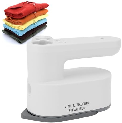 Ejoyous Plancha Eléctrica Pequeña Inalámbrica, Mini Plancha Portátil de Mano para Ropa, Calentamiento Rápido en 30 Segundos, 2 Niveles 140/160 ℃, Ligera para Viajes, Hogar, Dormitorio