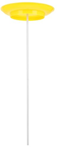 Yellow Plastic Juggling Plate with Stick for Stage Performance | Lightweight Prop, Acrobatic Show Use, Complete, Suited to Professional Performers and Beginners
