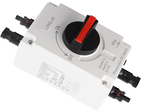 RASTKY Sezionatore CC per Energia Solare IP66 Isolatore Impermeabile Isolato 1200 V 32 A 4 P, Dimensioni Compatte con Isolamento Premium per, Barche, Sistemi Solari Off-grid (Versione base)