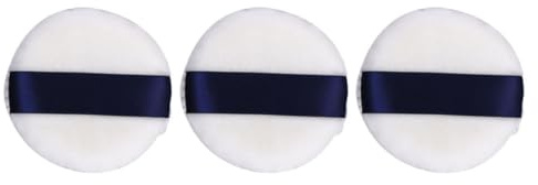 Healifty Borla de Polvo Facial y Lavable 3 Piezas, Aplicador de Base Maquillaje Cinta, para Polvos Sueltos y Compactos, Uso Seco y Húmedo, Herramienta Maquillaje Color Aleatorio
