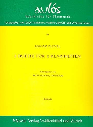 6 Duette: 141. 2 Klarinetten. Spielpartitur. (Aulós, Band 141)
