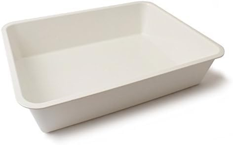 Vaschetta Rettangolare in Pura Melamina cm 30x20x4 Bianco Made in Italy