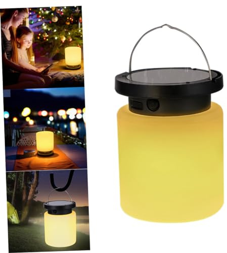 DOITOOL 1pc Portable Solar Lantern Design USB Charging for Outdoor Camping and Household Use Solar Power Light for Garden