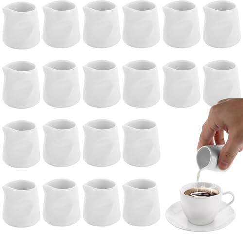 APACALI 16 bricco per latte bianco in porcellana, 40 ml, piccolo bricco per latte, in ceramica, per latte, salsa, caffè, salse, cucina, bar, caffetteria