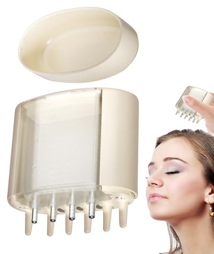Applicateur d'huile de soin capillaire – Brosse rechargeable 6,2 x 5,9 x 3,5 cm, activateur folliculaire en matériau PE, outil électrique de croissance des cheveux avec réservoir de 5 ml | Peigne de m