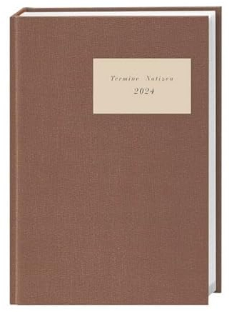Agenda A6 2024 de color arena, con cubierta de lona de alta calidad, planificador semanal con citas y marcapáginas, calendario de bolsillo 2024 para planificar citas.