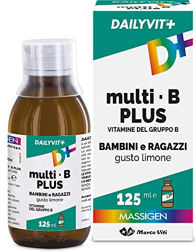Massigen Dailyvit+ Multi B Sciroppo - Integratore di Vitamine del gruppo B 125 ml- gusto limone