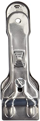 Fackelmann Reinungsschaber, Kochfeldschaber mit integrierter und ausfahrbarer Klinge aus Edelstahl und mit Fach für Ersatzklingen (Farbe: Silber), Menge: 1 Stück inkl. 4 Ersatzklingen