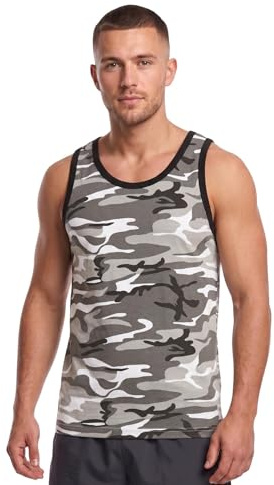 Sleeveless Vest 100% Cotton Tank Top 100% Cotton Army Military Combat Summer Singlet Workout Gym Training Muscle Shirt [Urban Camo,