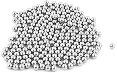 sourcing map 210 Stück Kugellager Kugeln Stahlkugeln 6 mm Durchmesser G10 Fahrrad Stahl Teile