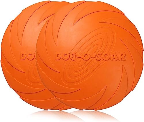 PETCUTE Hund frisbee hund flygande skiva interaktiv leksak för hund hundar träning frisbee 2 delar ø 15 cm