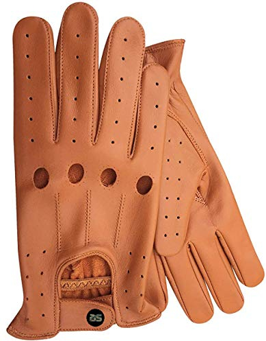 Nouveau Homme BUSINESS SQUARE Gants Cuir Conduite Souple Top Qualité Supérieure Style Rétro Marron