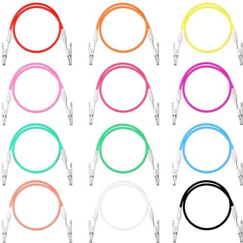 Patelai 12 Pcs Silicone Dental Bib Clips Colorful Napkin Clips Bib Holder Dentist Napkin Chain Neck Chain with Lanyard for Elderly Adult Patient Towels Restaurant Cloth Travel(Bright Color Series)