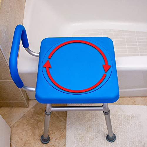 Platinum Health Sit-Don't Trip. Roundabout™ Rotating Bathtub Transfer Seat for Elderly, Seniors, Handicap and Disabled. Safer Than Tub Safety Rail or Grab Bar Assist Handle.
