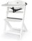 kk Kinderkraft ENOCK Trona bebé de Madera, portatil, para niños, Silla alta Infantil, Evolutiva, Ergonómica, Con accesorios, Barrera y Bandeja, Blanco completo