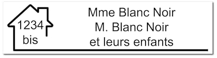 Mygoodprice - Placa para buzón, grabado de nombre y número, autoadhesiva y personalizable, de 10 x 2,5 cm, blanca y negra