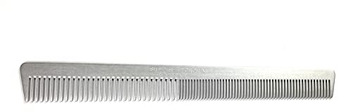 Swedish Crown Profi - Haarschneide-Kamm Aluminium-Kamm 17,3 cm (antistatisch) Metallkamm feine + weite Zahnung (2265 A)