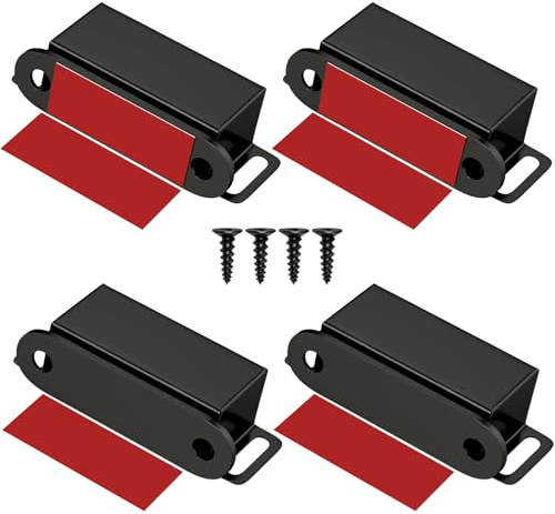 Iman Puerta Fuerte Jiayi 4 Pcs Tarea Pesada Cierre Magnetico Puerta Pestillo Puerta Corredera Iman Armario Magnético Pestillo de Cocina Mueble Cierre Cajones Alacena Clausura Cerradura Magnetica