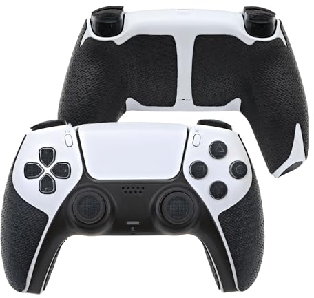Luck&Link Controller Grip for PS5,Textured Skin kit,for PS5DualSense/Edge Anti-Skid Sweat-Absorbent Controllers Handle Grips, Buttons (Normal-Obsidian Black, PS5 Du﻿alSense)