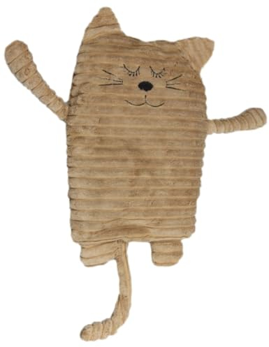 Ameisenkeks® Inware - Cuscino termico con gatto marrone chiaro riempito con semi di lino