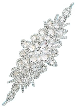 harayaa Cinturón de Novia Cinturón de Cintura Elegante Brillante Adornos Nupciales de Moda Decoración de Boda para Accesorios de Fotografía Aniversario Nupcia, Plata, Individual