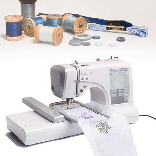 Dfdieratve Machine à Coudre et à Broder, Machine à Coudre Automatique, Port USB Connecté, 150 Motifs IntéGréS, 162 Points IntéGréS, InformatiséE, Zone de Cerceau de 3,9 X 9,2