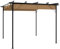 Myheimly Pergola mit Ausziehbarem Dach Schiebedach Terrassenüberdachung Garten Pavillon Sonnenschutz Terrassen Überdachung Taupe 3x3 m Stahl 180 g/m²