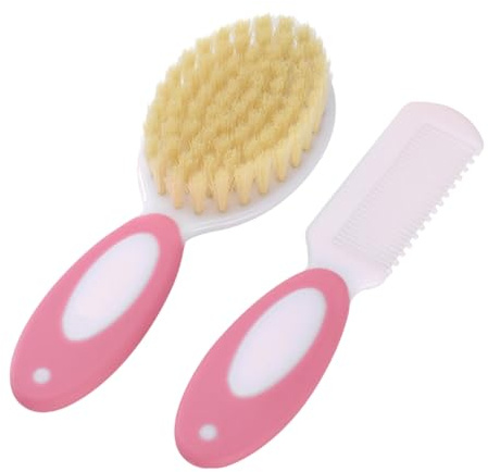 Set Baby-Haarbürste und Kamm,1 Satz, Baby-Bürste mit weichen Borsten, rutschfester Griff, für Neugeborene,perfektes Baby-Liste-Geschenk