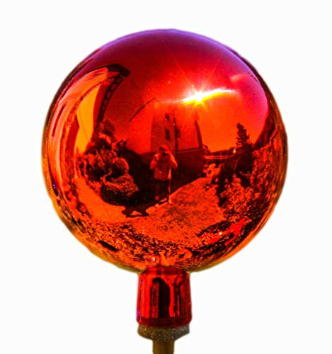 Lauschaer Glaskunst Thüringer Rosenkugel - 12 cm - Orange