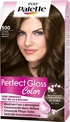 Poly Palette Perfect Gloss Color Tönung, 500 Sahne Mokka Braun, 3er Pack (3 x 115 ml)