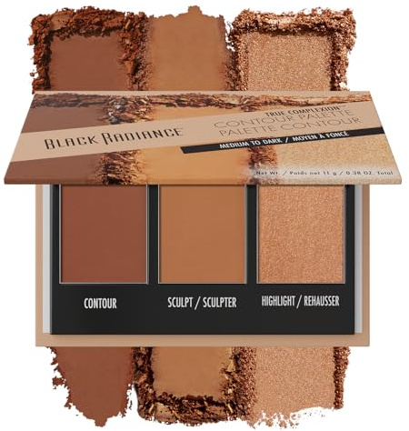 Black Radiance True Complexion Contour Palette, Medium to Dark, 0.38 Ounce