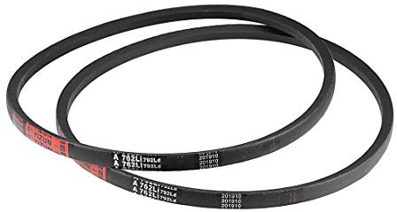 Sourcing map A762/A30 Courroie intérieure en V 76 cm, courroie de transmission en caoutchouc à section A 2 pièces