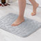 MIULEE Badematte Memoryschaum Badezimmerteppich rutschfeste Badteppich Wasserabsorbierend Badvorleger Schnelltrocknend Waschbar Duschvorleger für Badezimmer 50x80cm Hellgrau